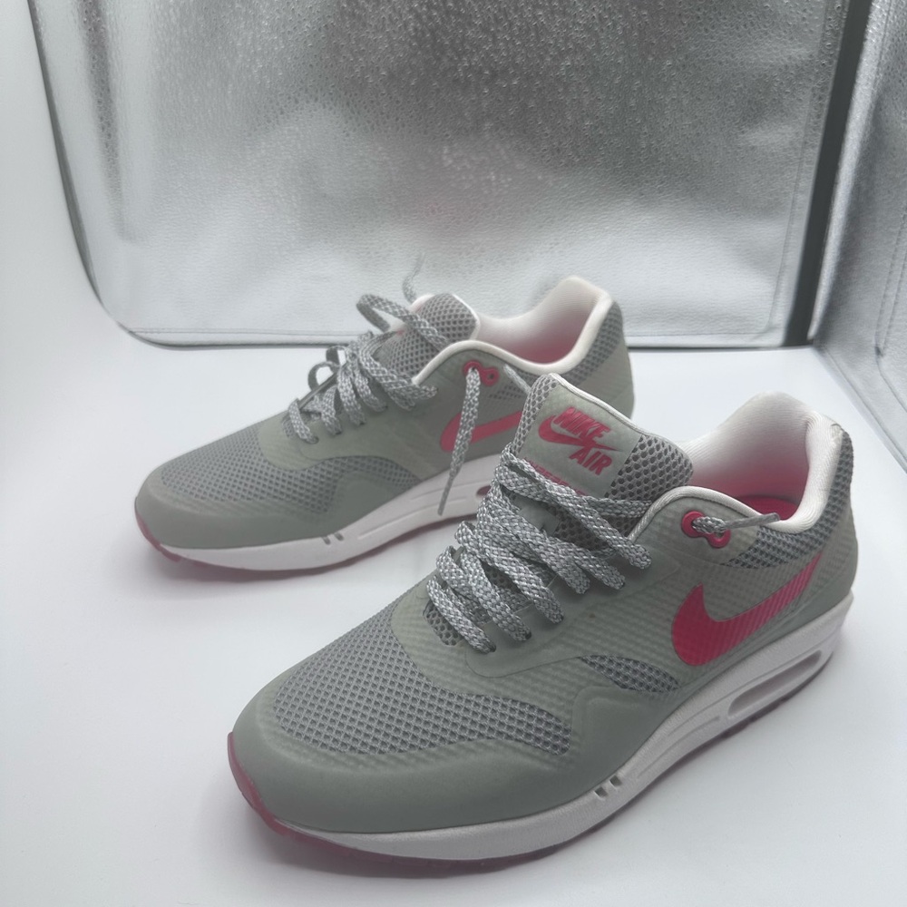 Nike Air Gray and Red Athletic Shoes
